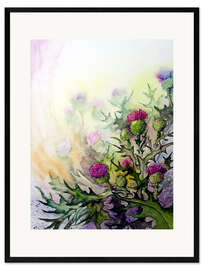 Gerahmter Kunstdruck Disteln