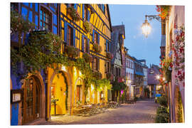 Foam board print In the streets of Riquewihr, Alsace