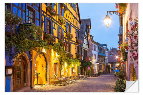 Wall sticker In the streets of Riquewihr, Alsace