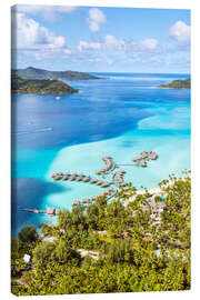 Canvas print Bugalows in Bora Bora