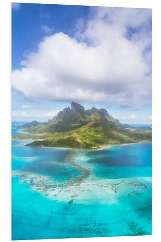 Print på skumplade Bora Bora, Polynesia