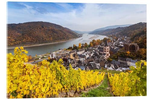 Acrylglasbild Bacharach Weinberge, Deutschland