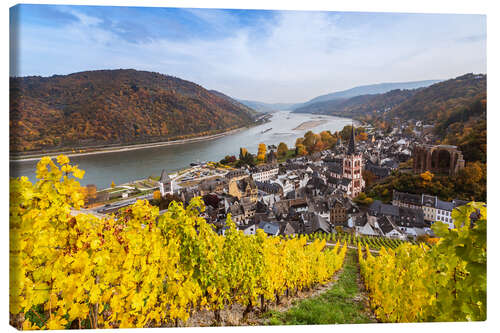 Lærredsbillede Bacharach vineyards, Germany