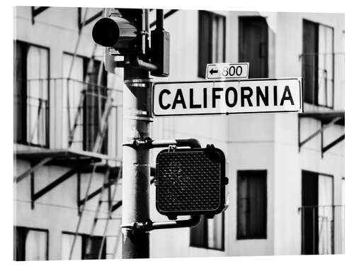 Acrylic print California road sign