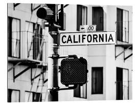 Tableau en plexi-alu Panneau de signalisation en Californie