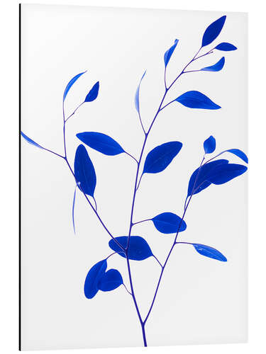 Aluminiumtavla Delicate branch - Classic blue