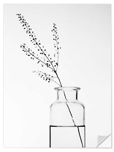 Sisustustarra Bottle with branch II
