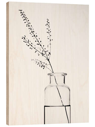 Hout print Bottle with branch II