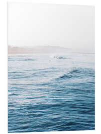 Foam board print Blue waves