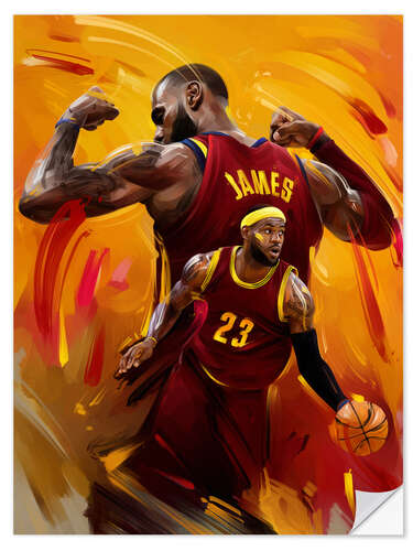 Selvklebende plakat LeBron James