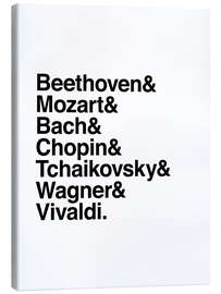 Canvas print Composers - names