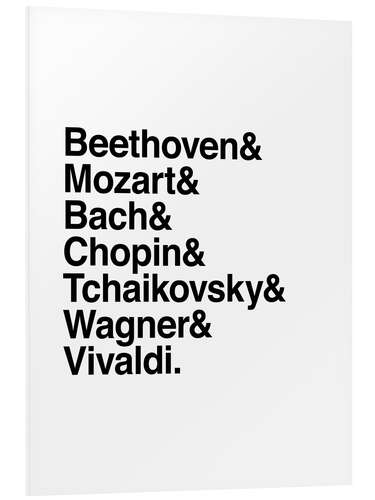 Foam board print Composers - names