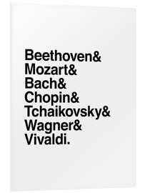 Foam board print Composers - names