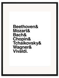 Gerahmter Kunstdruck Komponisten - Namen