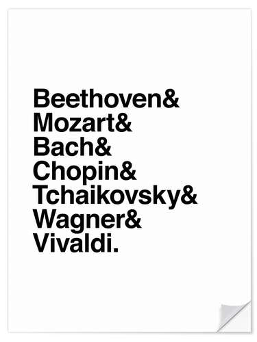 Wall sticker Composers - names