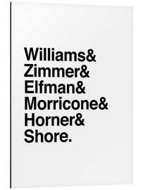 Magnettafel Film Musik Komponisten - Namen