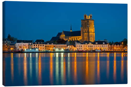 Lienzo Iglesia de Dordrecht en la hora azul