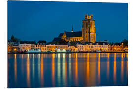 Quadro em plexi-alumínio Church of Dordrecht in the Blue hour