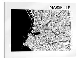 Gallery print Marseille – city map