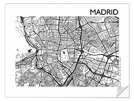 Sticker mural Plan de la ville de Madrid