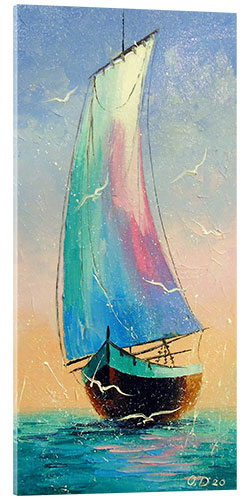 Acrylic print Sailboat at sea