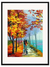 Gerahmter Kunstdruck Ein Spaziergang im Park