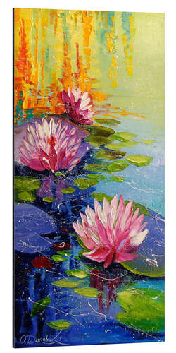 Aluminium print Water lilies in the pond