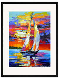Gerahmter Kunstdruck Segelboot