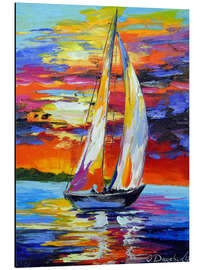 Magnettafel Segelboot