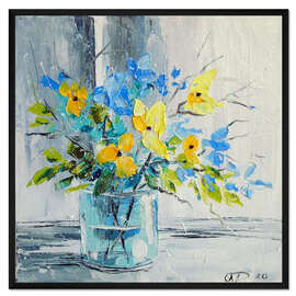 Gerahmter Kunstdruck Bouquet der Zärtlichkeit