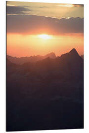 Aluminium print Sunset from Piz Languard, Switzerland