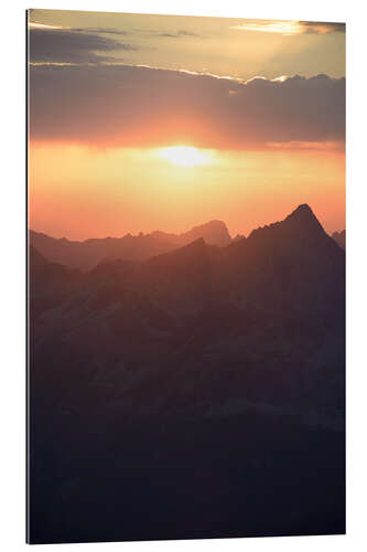 Gallery print Sunset from Piz Languard, Switzerland