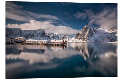 Akrylbilde Lofoten om vinteren