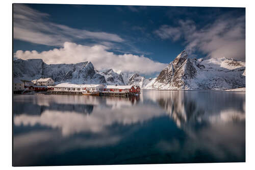 Aluminium print Lofoten in winter