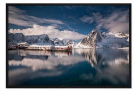Gerahmter Kunstdruck Lofoten im Winter