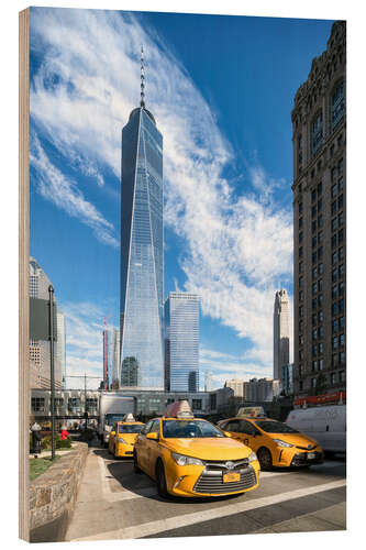 Wood print One World Trade Center in New York