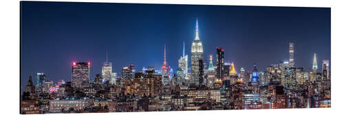 Aluminium print New York City skyline at night