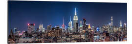 Aluminium print New York City skyline at night