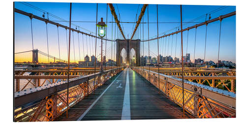 Obraz na aluminium On the Brooklyn Bridge at sunrise