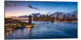 Aluminium print Brooklyn Bridge in New York