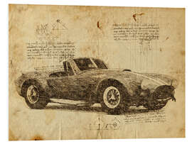 Foam board print Vintage Shelby Cobra