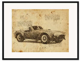 Gerahmter Kunstdruck Vintage Shelby Cobra