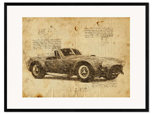 Framed art print Vintage Shelby Cobra