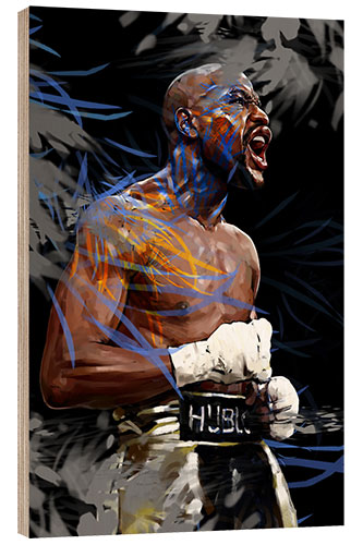 Wood print Floyd Mayweather