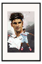 Gerahmter Kunstdruck Roger Federer