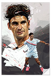 Adesivo murale Roger Federer
