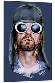 Aluminium print Kurt cobain