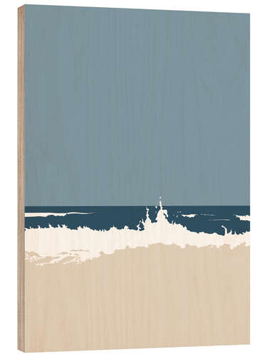 Hout print Ocean waves