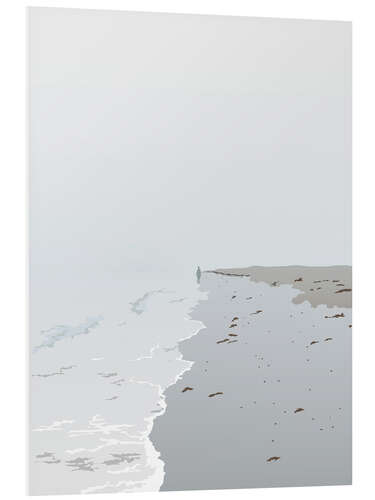 Foam board print Mudflat walk