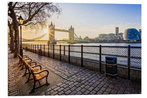 Foam board print Tower Bridge in the sunrise